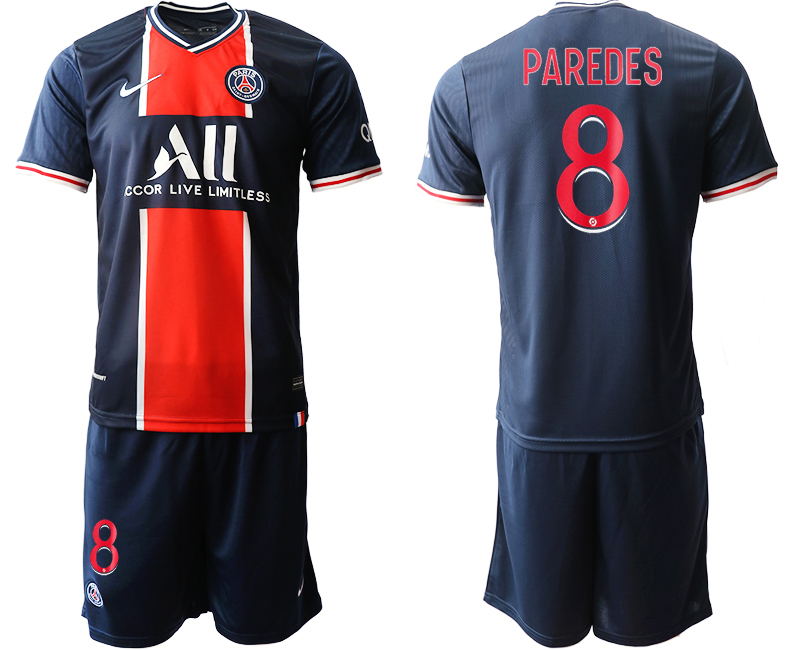 Men 2020-2021 club Paris St German home #8 blue Soccer Jerseys->paris st german jersey->Soccer Club Jersey